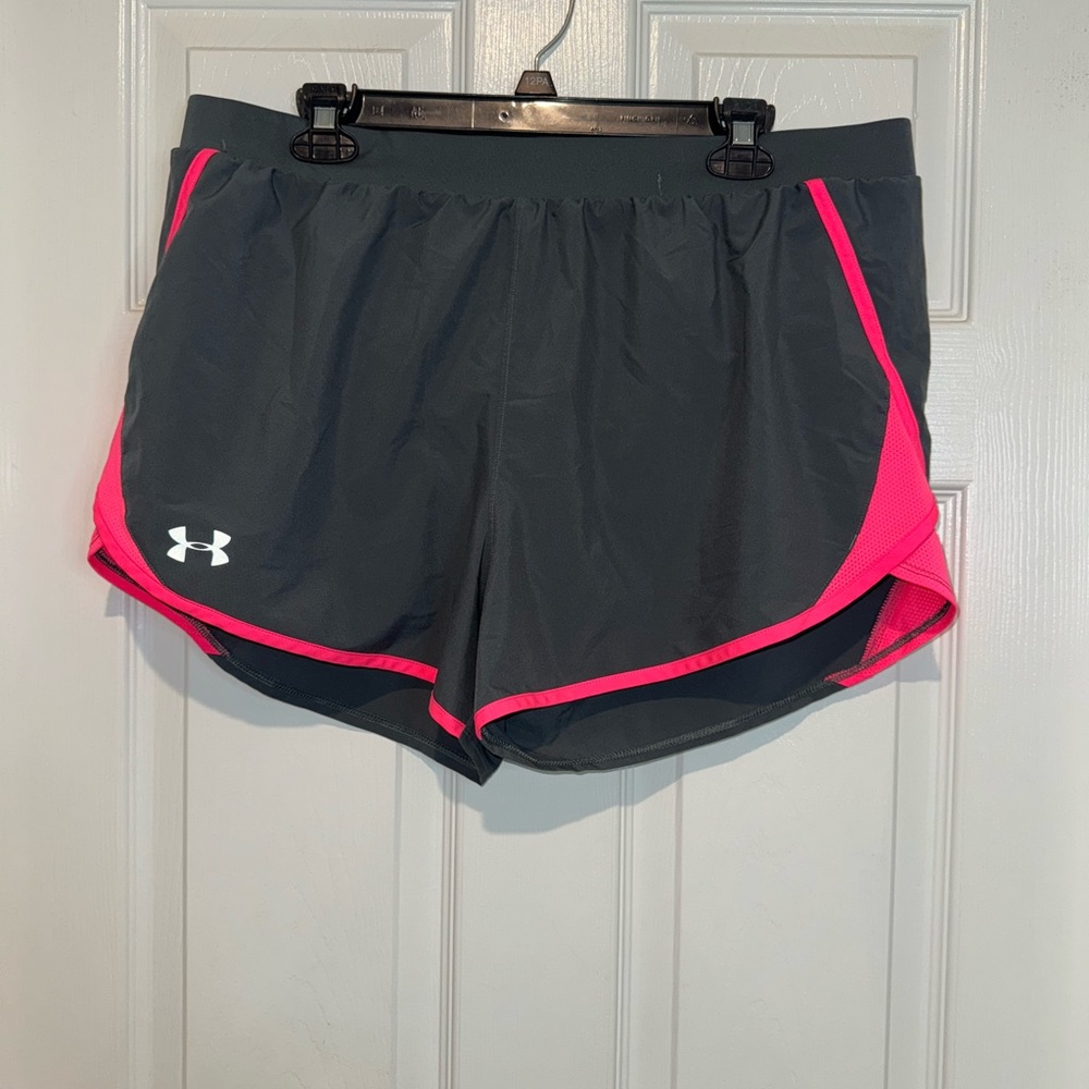 Under Armour Gray and Pink Athletic Shorts. Size XL